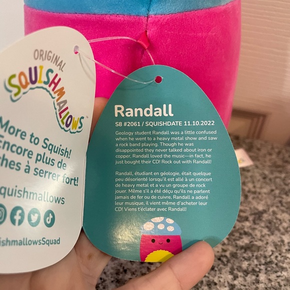 NWT 8” Randall black light squishmallow - Picture 4 of 4